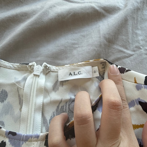 A.L.C. silk Multicolor Long Sleeve mini Dress - Picture 8 of 10